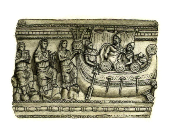 Odisseo e le Sirene (urna etrusca)