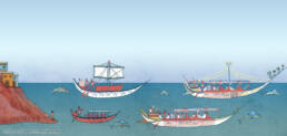 Scena imbarcazioni minoiche