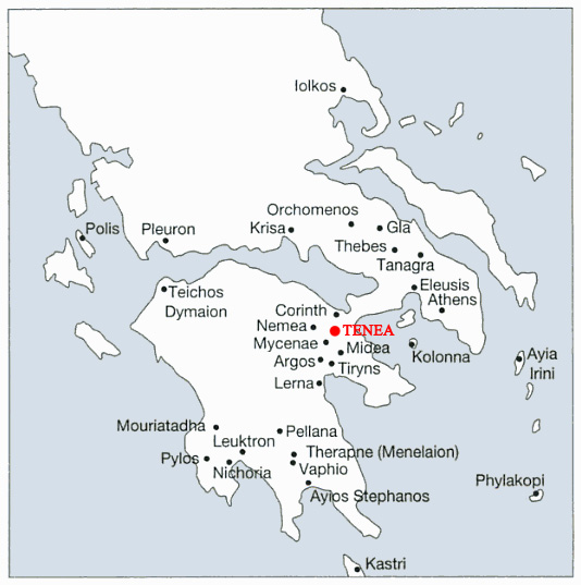Siti principali Micenei in Grecia
